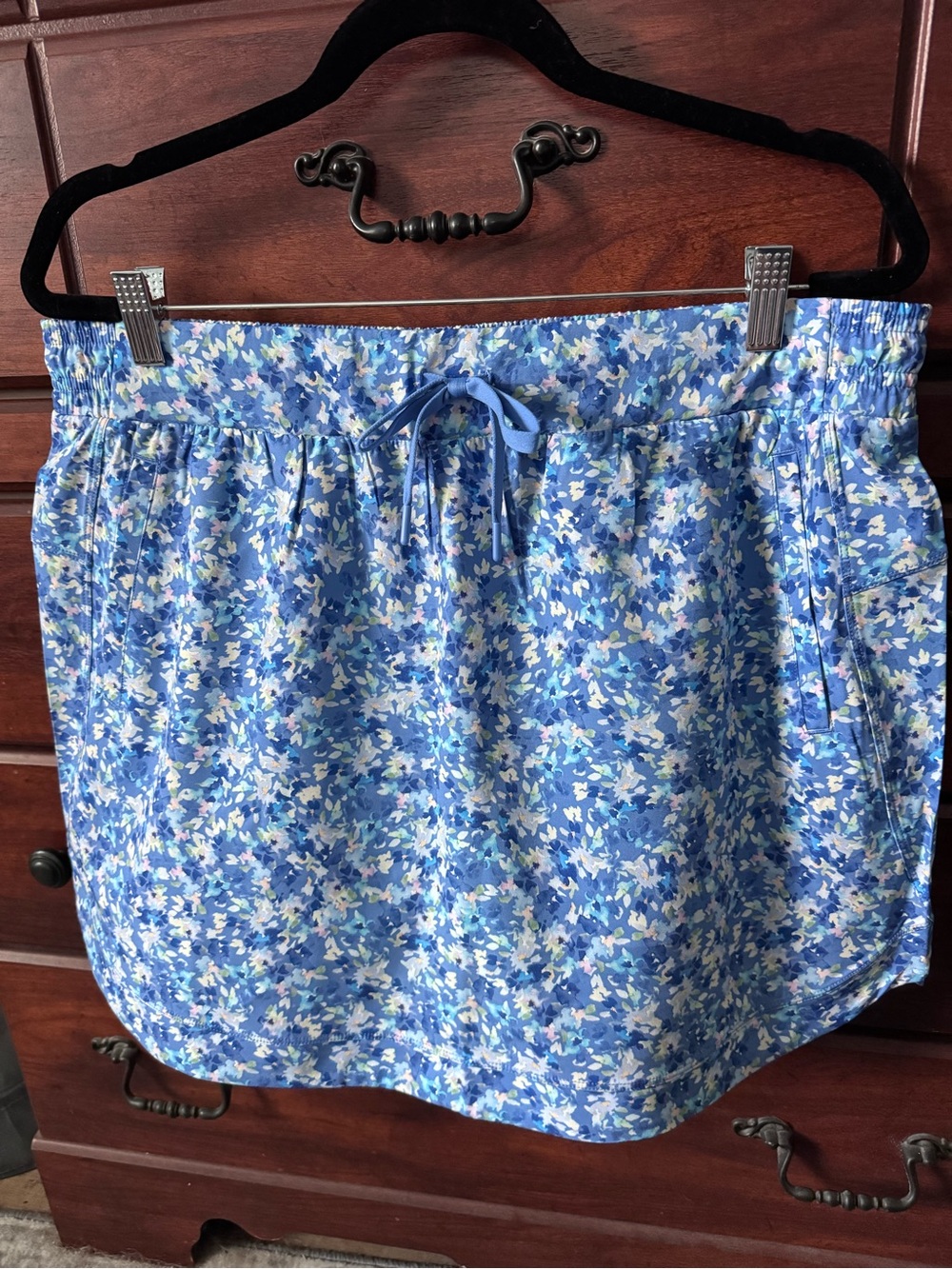 RBX Blue Floral Athletic Shorts Skort